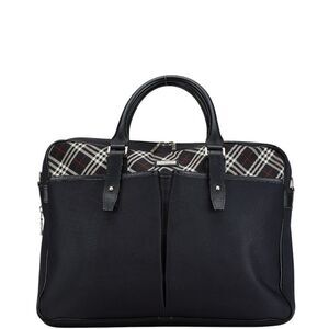 Burberry Nova Check Nylon Leather Business Bag